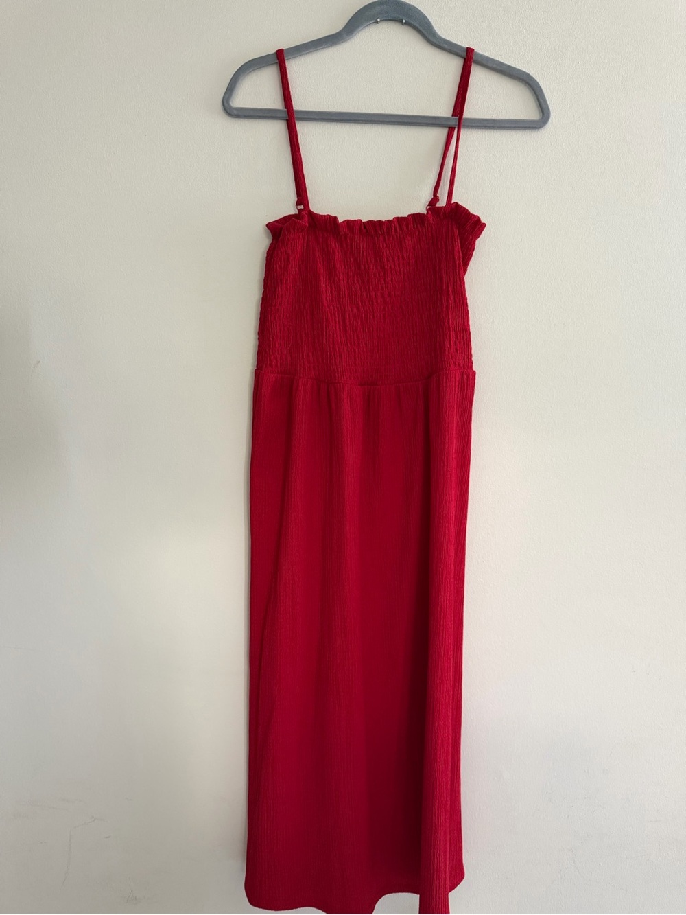 H& M Red Smocked Dress